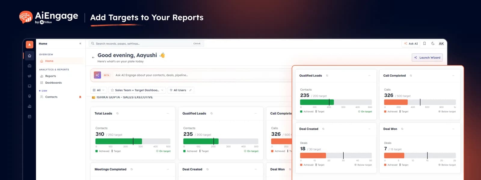 Add Targets to Your Reports