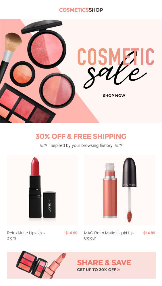 cosmetic email template cosmetic email template