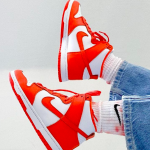 red color shoes