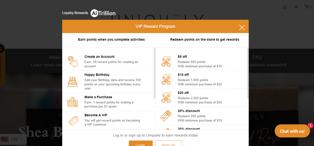 Uniquely VIP Rewards Program