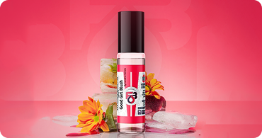 FragrantBodyOilz products with a tech-inspired background symbolizing revenue growth through AiTrillion’s Shopify marketing automation.