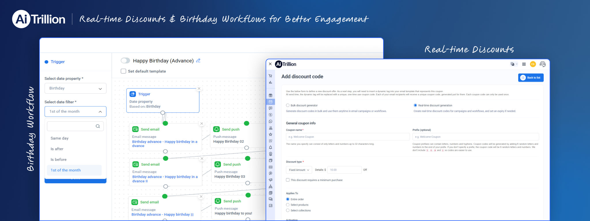 Real-time Discounts & Birthday Workflows for Better Engagement