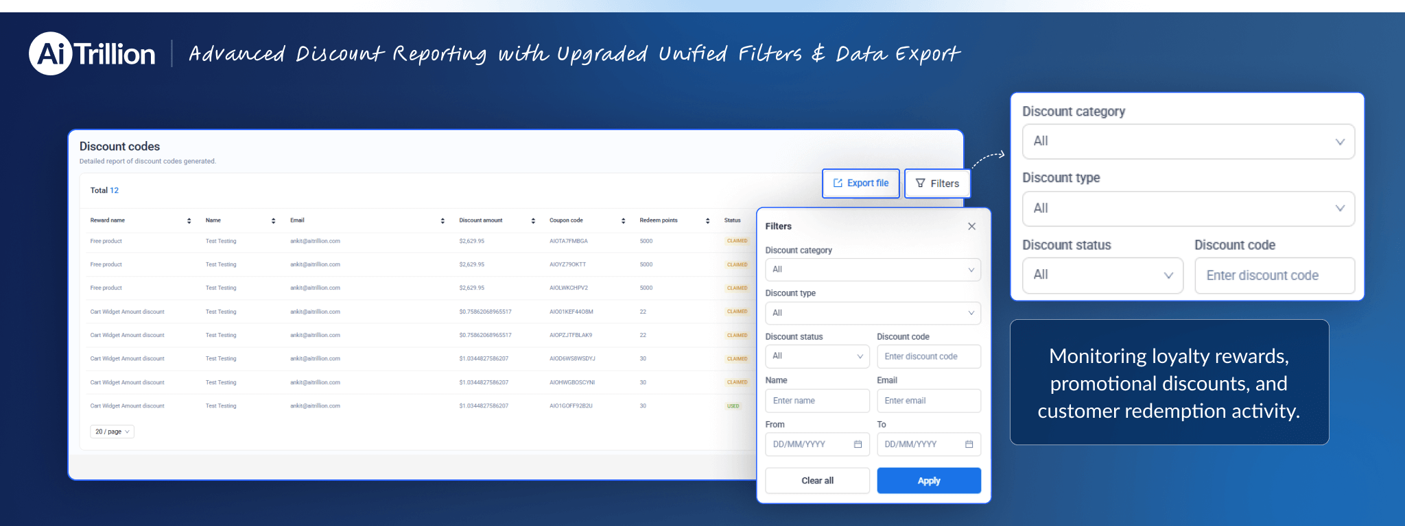 Advanced Discount Reporting with Upgraded Unified Filters & Data Export