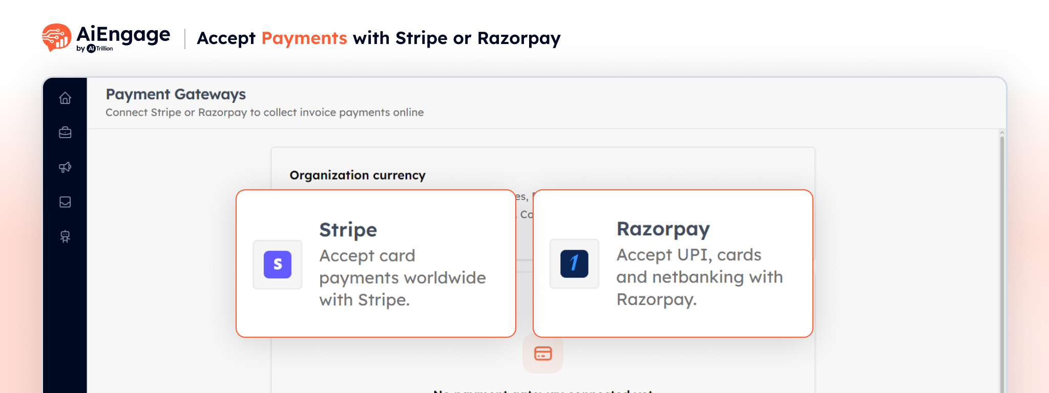 Accept Payments with Stripe or Razorpay