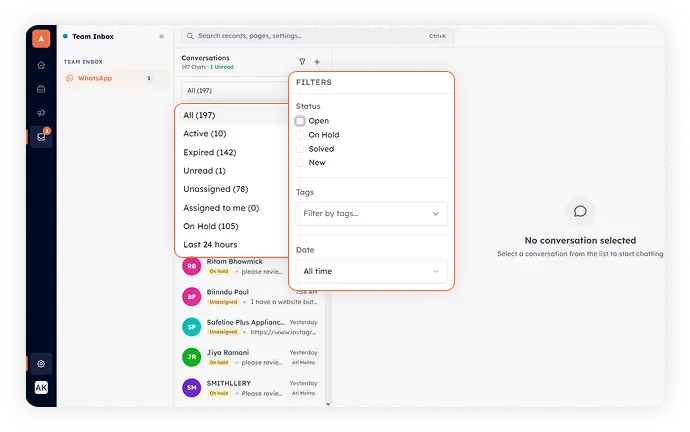 Smart WhatsApp Chat Management