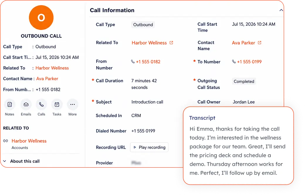 Every Call Saved In One Timeline